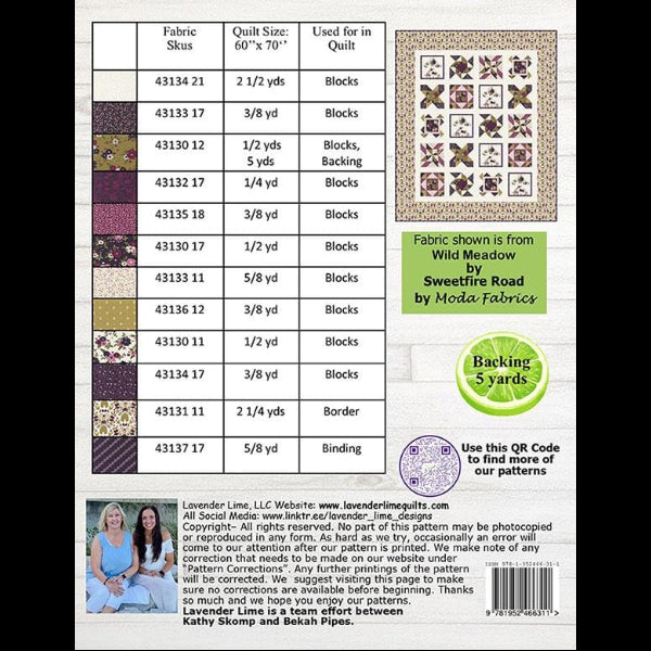 Moda Patterns Meadow Sampler Quilt Sampler Design Pattern - The Sewing Studio