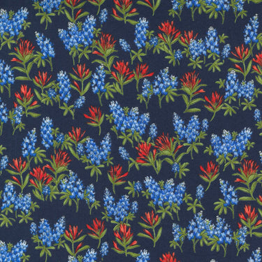Moda Wildflowers Floral Bluebonnets Indigo Fabric 33622 19