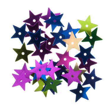 Sequins: Star: 10mm: Multicoloured