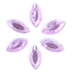 Acrylic Stones: Glue-On: Oval: 4 x 8mm: Pink: Pack of 30