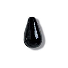 Pearl Bead Drops: 6 x 9mm: Black: 15 quantity