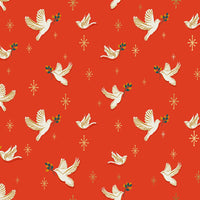 Ruby Star Candlelight Prints Doves Poinsettia