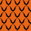 Scaredy Cat Fabric Bat Ric Rac Orange PWRH033