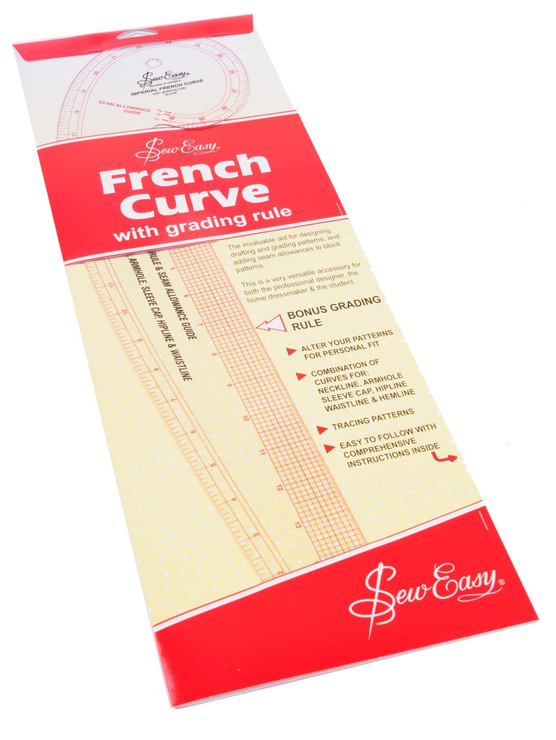 Sew Easy Dressmaking Supplies French Curve Imperial - The Sewing Studio