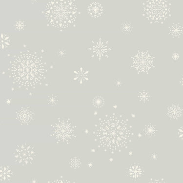 Makower Christmas Fabric Retro HoHo Snowfall Ice A575C