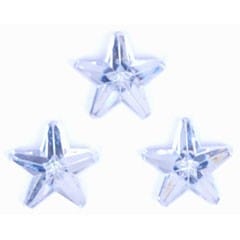 Acrylic Stones: Glue-On: Star: 6mm: Clear: Pack of 35