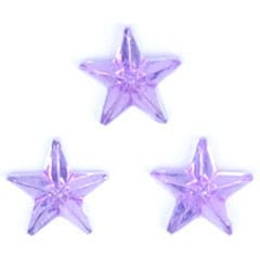 Acrylic Stones: Glue-On: Star: 6mm: Lilac: Pack of 35