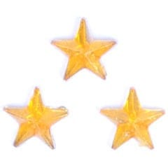Acrylic Stones: Glue-On: Star: 6mm: Gold: Pack of 35