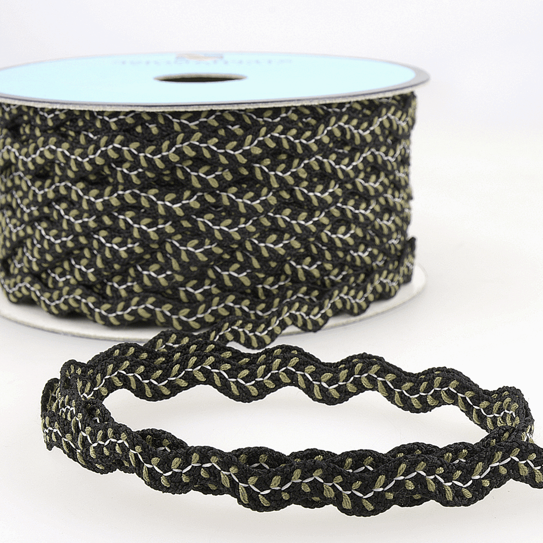 Stephanoise Ric Rac Fancy Ric Rac Trim: 13mm: Black - The Sewing Studio