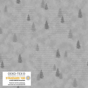 Stof Star Sprinkle Grey Christmas Fabric 4599-905