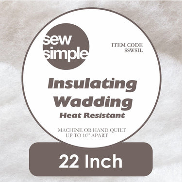 Insulating Wadding Polyester & Mylor Film 22 Inch Wide
