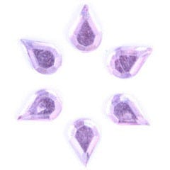 Acrylic Stones: Glue-On: Teardrop: 4 x 6mm: Pink: Pack of 50