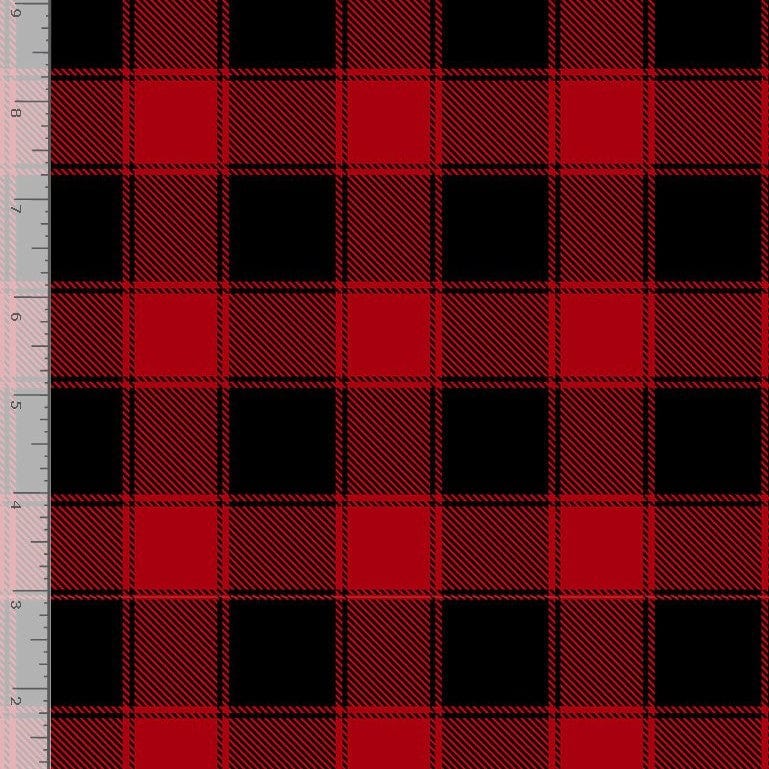 Timeless Treasures Fabric Fleece Softie Minky Fabric Buffalo Check - The Sewing Studio
