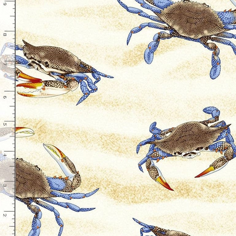 Timeless Treasures Fabric Timeless Treasures Crabs on Sand - The Sewing Studio