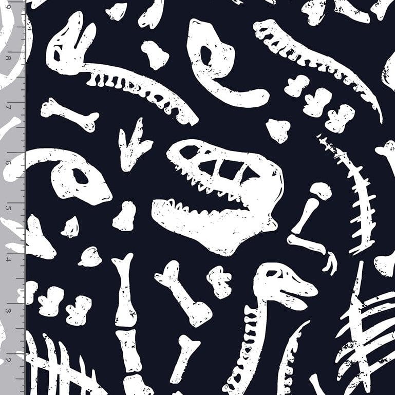 Timeless Treasures Fabric Timeless Treasures Fabric Glow In The Dark Dinosaur Bones - The Sewing Studio