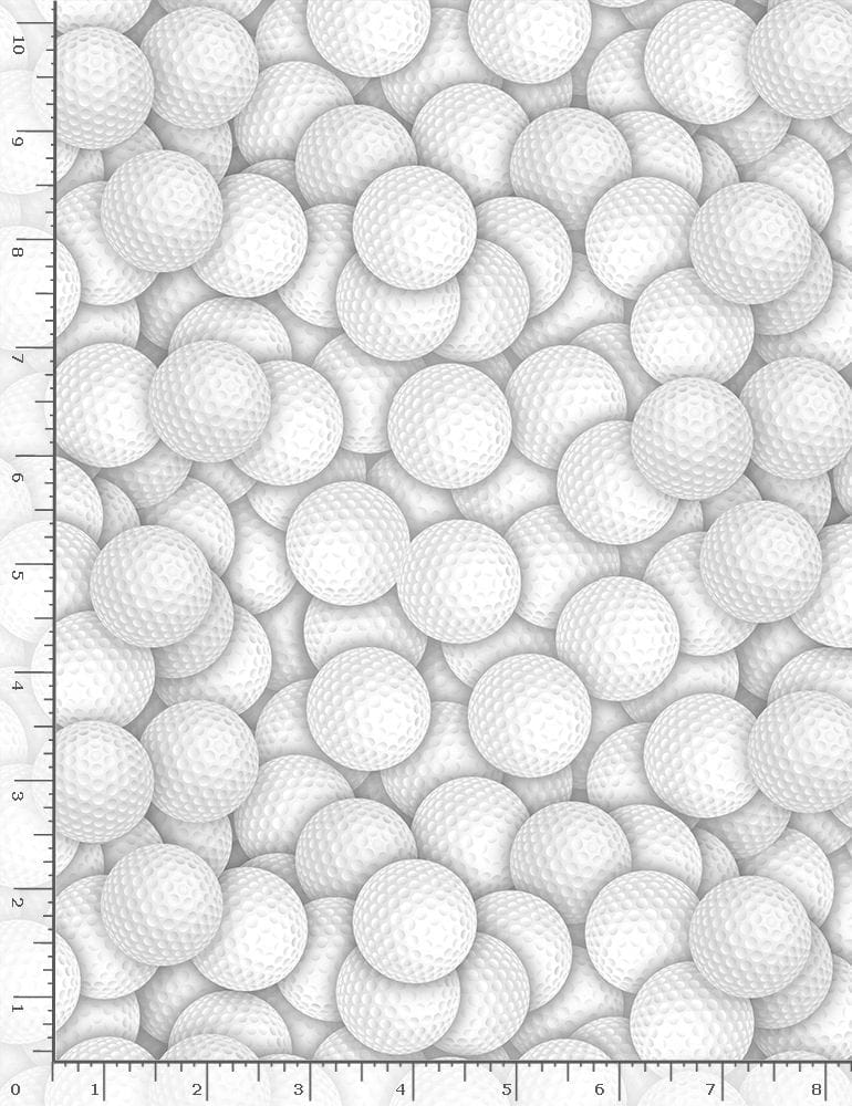 Timeless Treasures Fabric Timeless Treasures Fabric Packed Golf Balls C8048 - The Sewing Studio