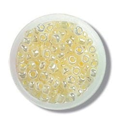 Trimits Beads Sequins Accessories Beads: Seed: Lemon: 8g in a pack - The Sewing Studio