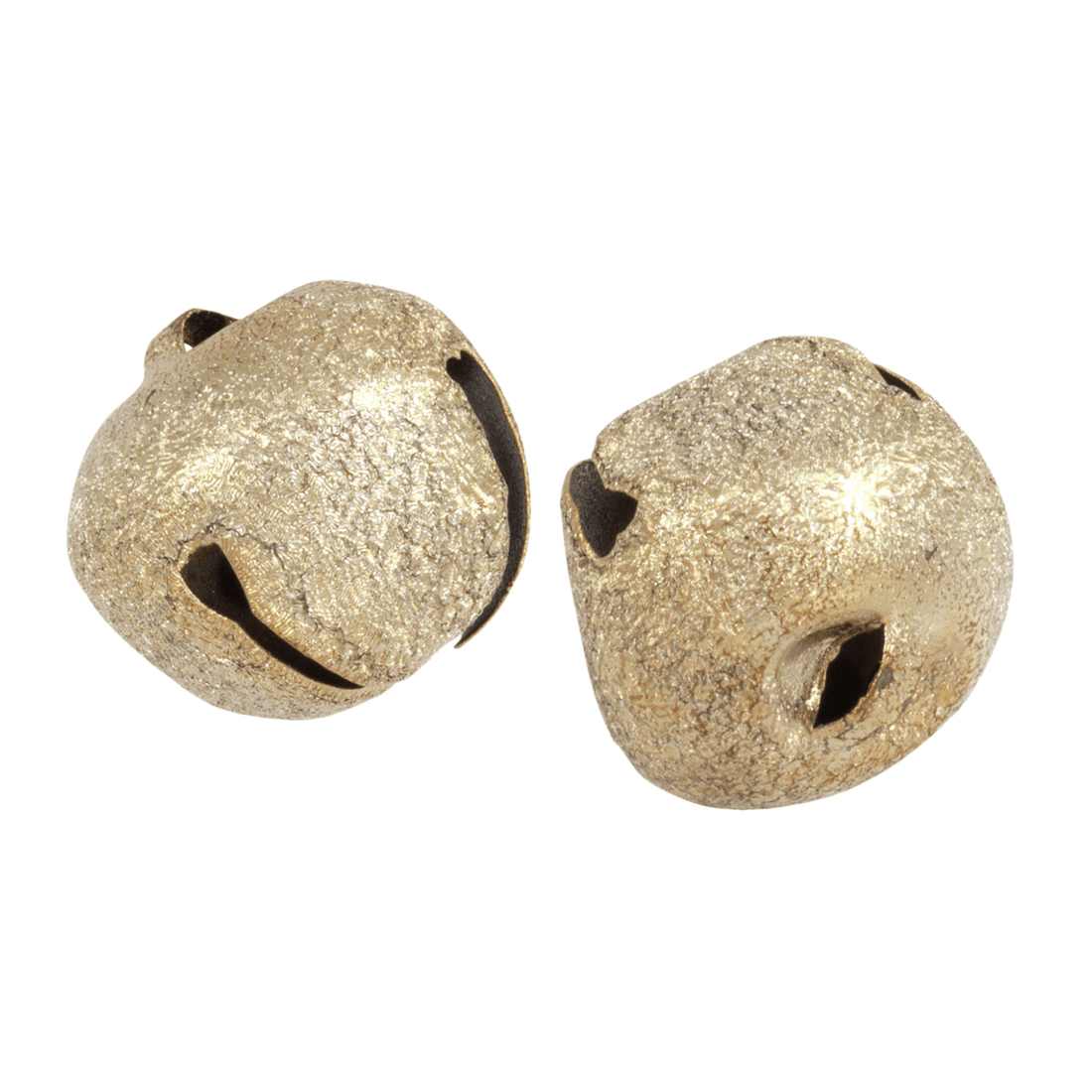 Trimits Beads Sequins Accessories Bells Jingle: Frosted Gold 30mm. Price per bell.  - The Sewing Studio