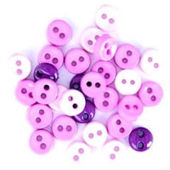 Trimits Buttons Mini Round Craft Buttons Lilac: 2g pack - The Sewing Studio