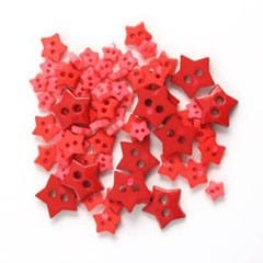 Trimits Buttons Mini Star Craft Buttons Red 2.5g pack - The Sewing Studio