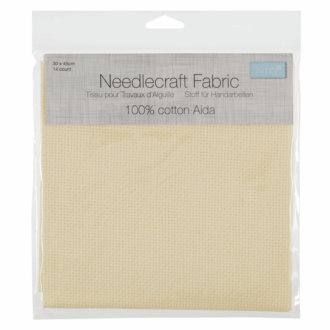 Trimits Embroidery Accessories Aida Needlecraft Fabric 14 Count 30cm x 45cm Cream - The Sewing Studio