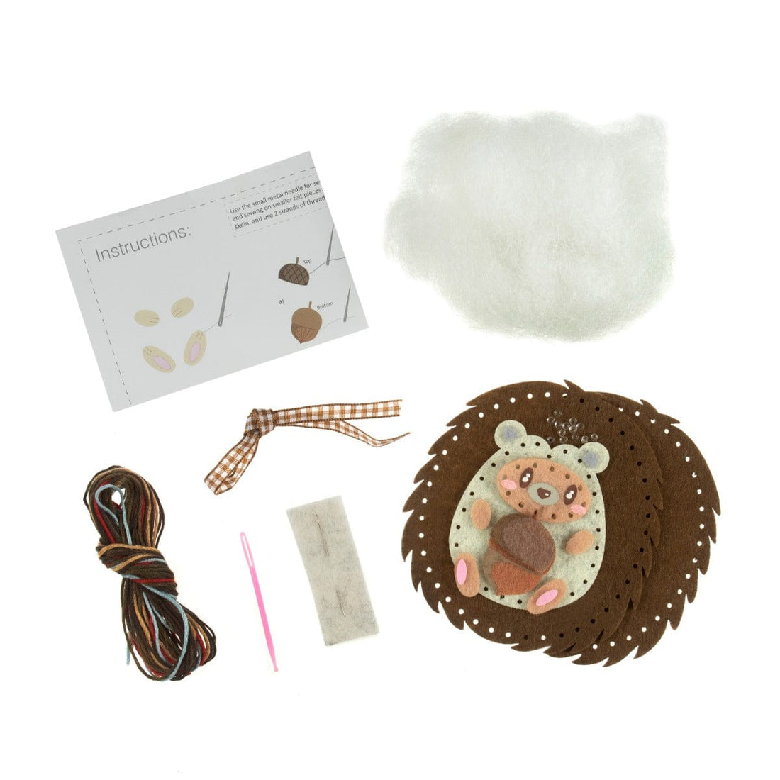 Trimits Felting Kits Felt Decoration Kit Hedgehog - The Sewing Studio