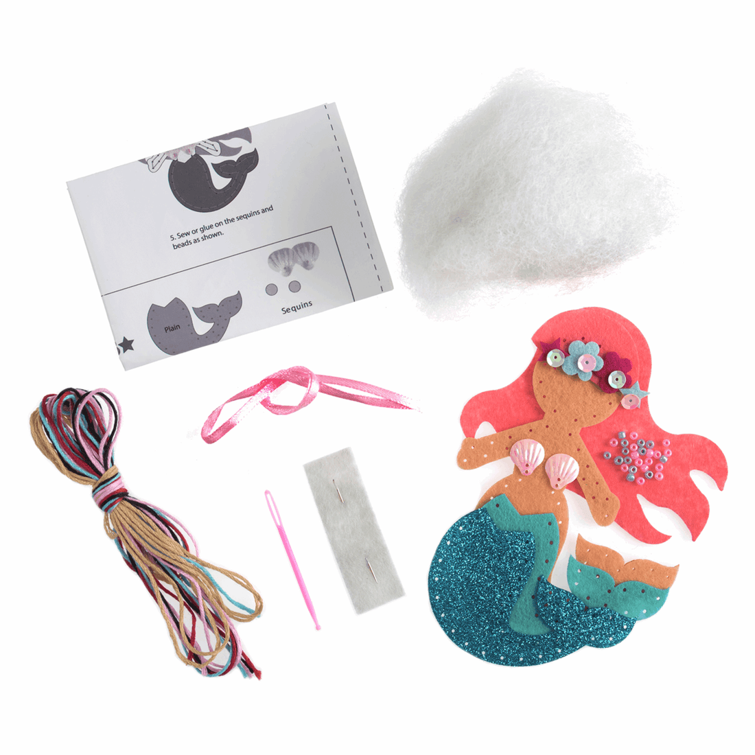 Trimits Felting Kits Felt Decoration Kit: Mermaid - The Sewing Studio