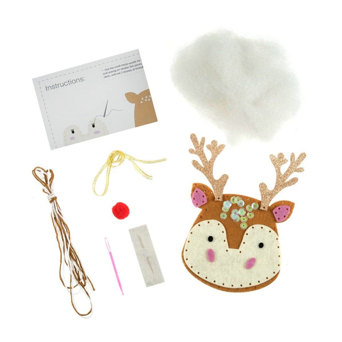 Trimits Felting Kits Felt Decoration Kit Reindeer - The Sewing Studio