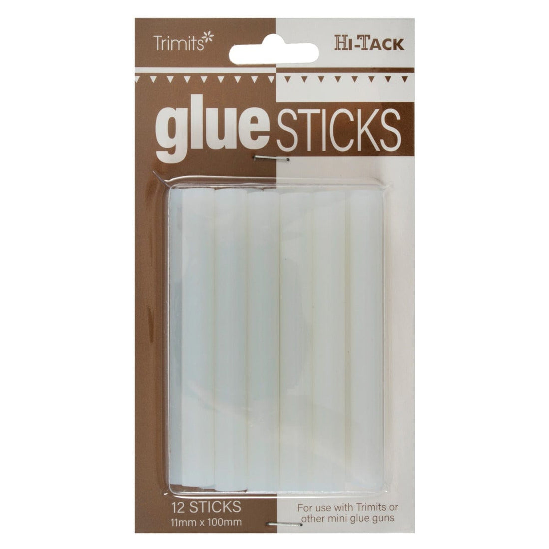 Trimits Glues and Adhesives Glue Gun Refill Sticks 11mm x 100mm 12 Pieces - The Sewing Studio