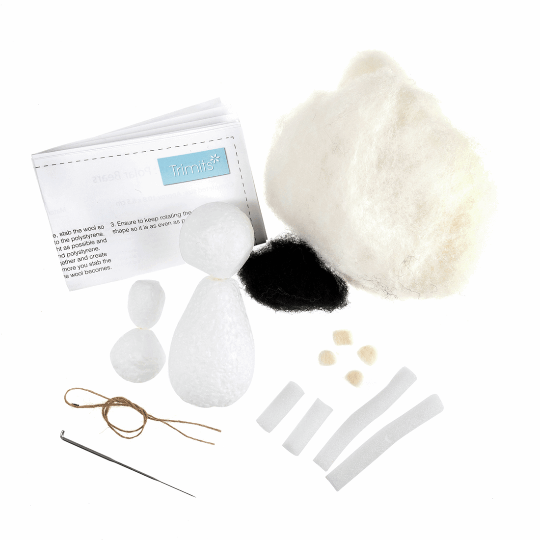 Trimits Needle Felting Kits Needle Felting Kit Polar Bear - The Sewing Studio