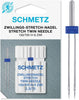 Schmetz Sewing Machine Needle Stretch Twin 2.5mm Size 75