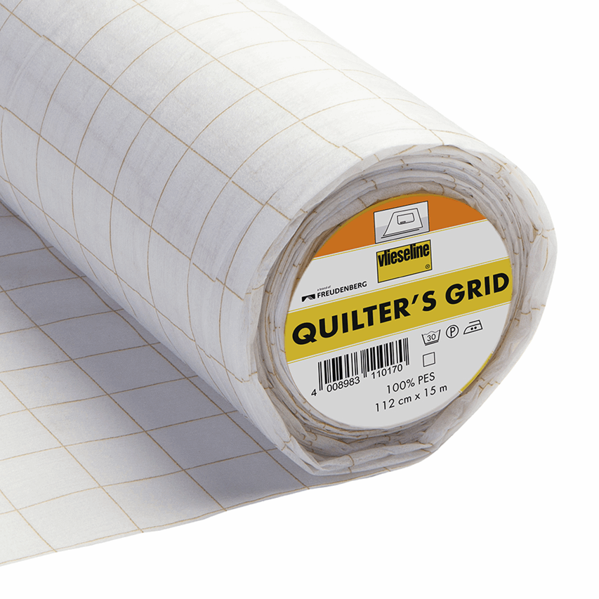 Vilene Interfacing Quilter's Grid One Inch Square: Iron-on Interlining (White): Price Per 1/4 Metre - The Sewing Studio