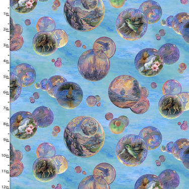 World of Wonder Fabric Bubbles 18687 Blu