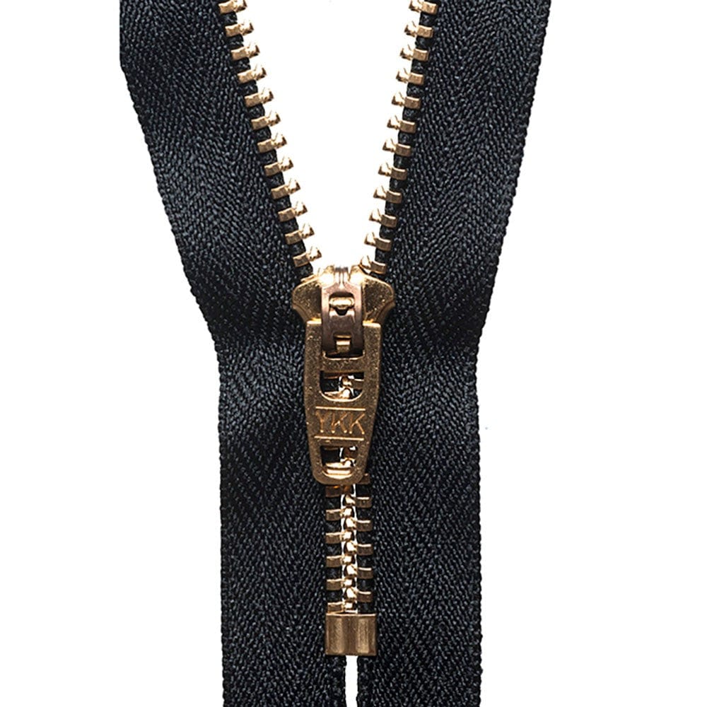 YKK Zips YKK Brass Jeans Zip 20cm Colour 580 - The Sewing Studio