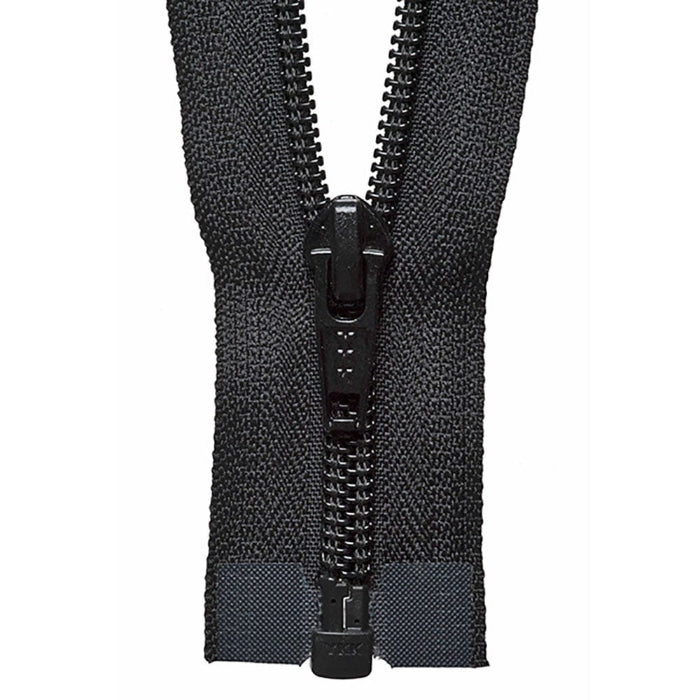 YKK Nylon Open End Zip 46cm / 18 inch: Black (Colour 580)