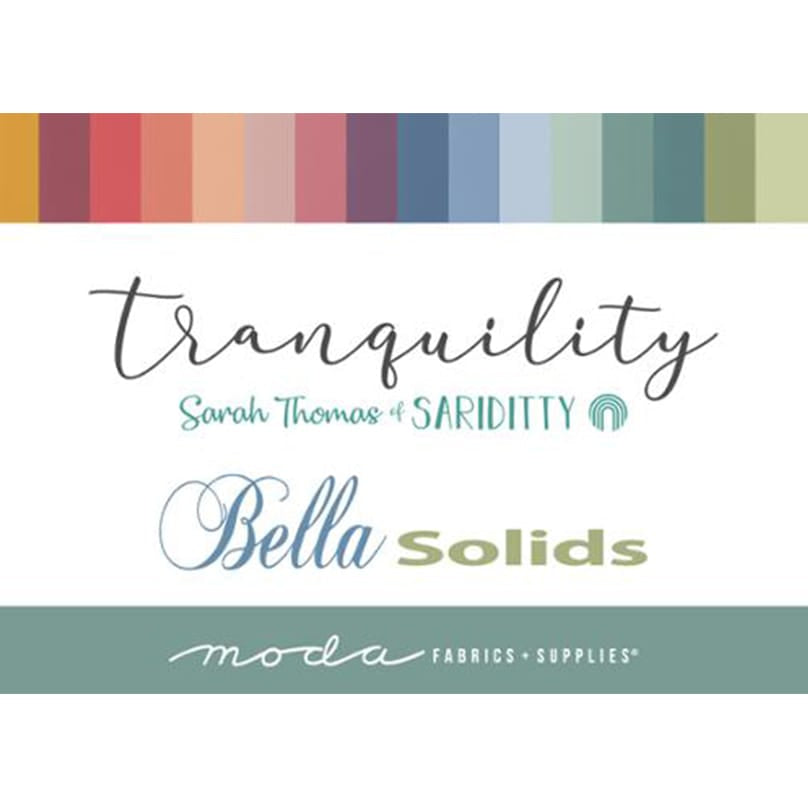 Moda Fabric Pre Cuts Moda Tranquility Bella Solids Jelly Roll - The Sewing Studio