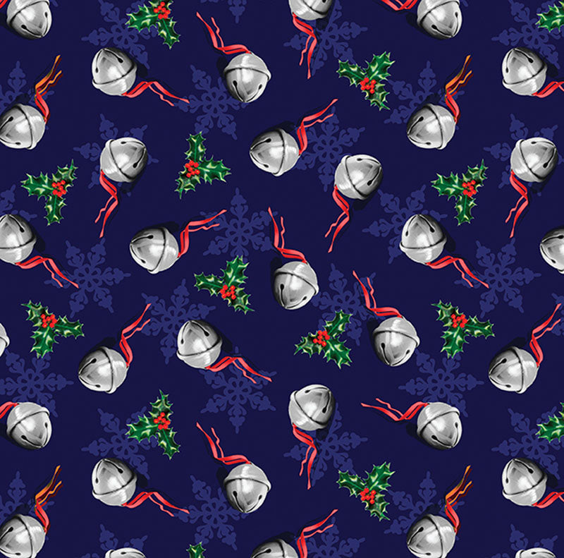 Multi-coloured Christmas Moda Fabric The Polar Express - The Sewing Studio