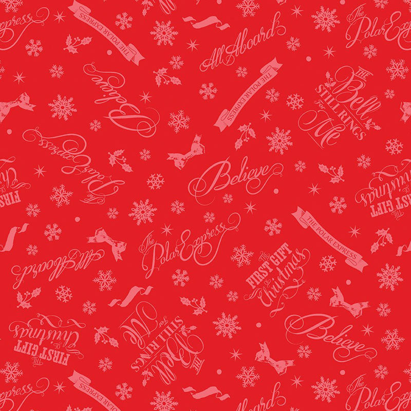 Multi-coloured Christmas Moda Fabric The Polar Express - The Sewing Studio