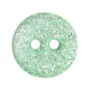 Turquoise Glitter Button 13mm