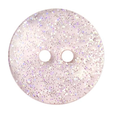 Mauve Glitter Button 18mm
