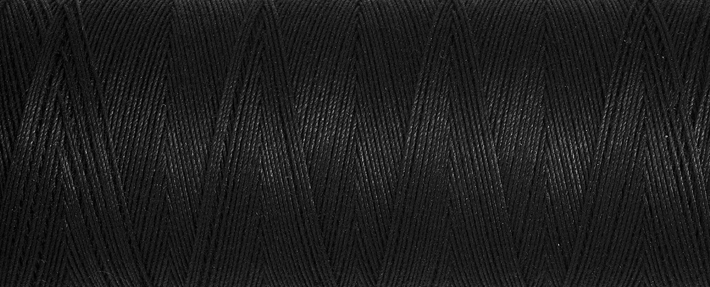 Gutermann Cotton Thread 100M Colour Black Close Up