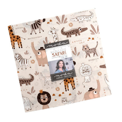 Moda Fabric Pre Cuts Moda Wildly Cute Safari Layer Cake - The Sewing Studio