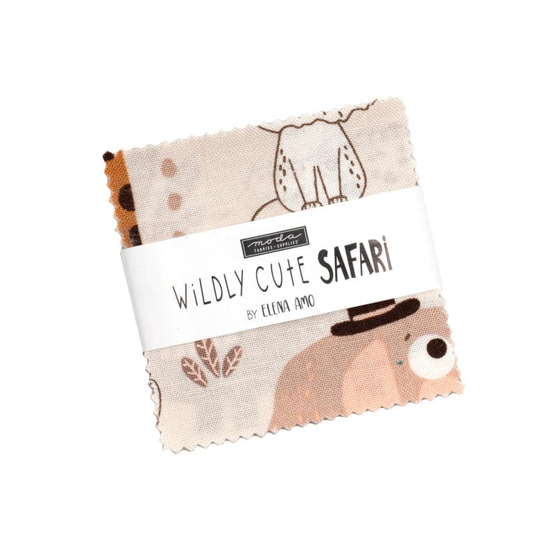 Moda Fabric Pre Cuts Moda Wildly Cute Safari Mini Charm - The Sewing Studio