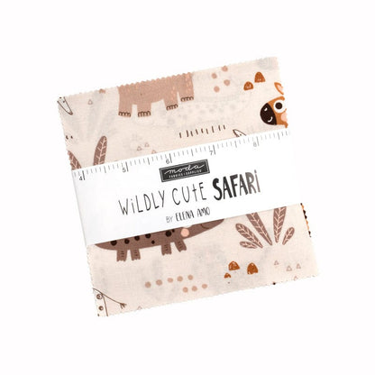 Moda Fabric Pre Cuts Moda Wildly Cute Safari Charm Pack - The Sewing Studio
