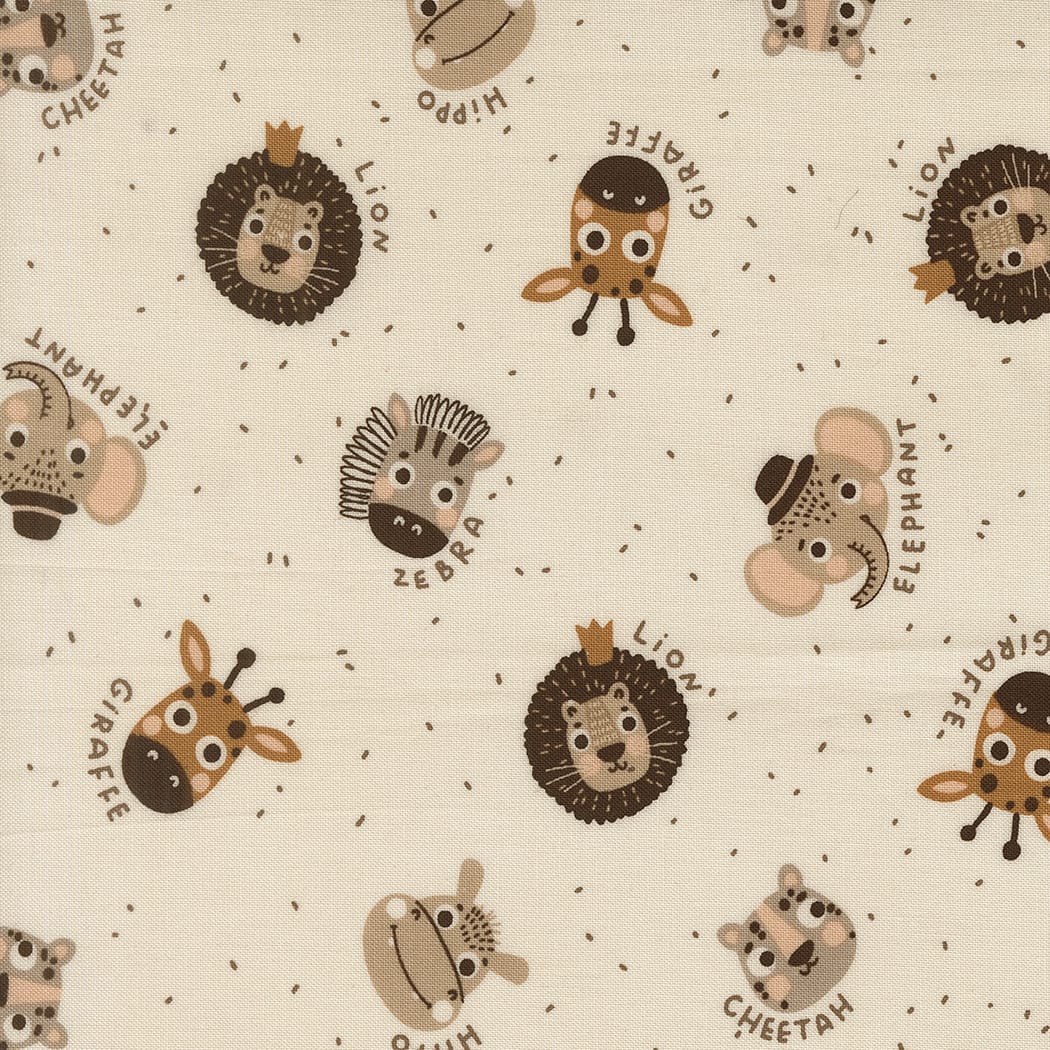 Multi-coloured Childrens Moda Fabric Moda Wildly Cute Safari - The Sewing Studio
