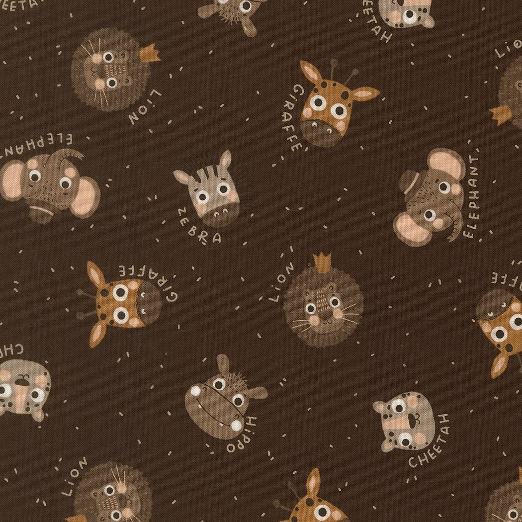 Brown Childrens Moda Fabric Moda Wildly Cute Safari - The Sewing Studio