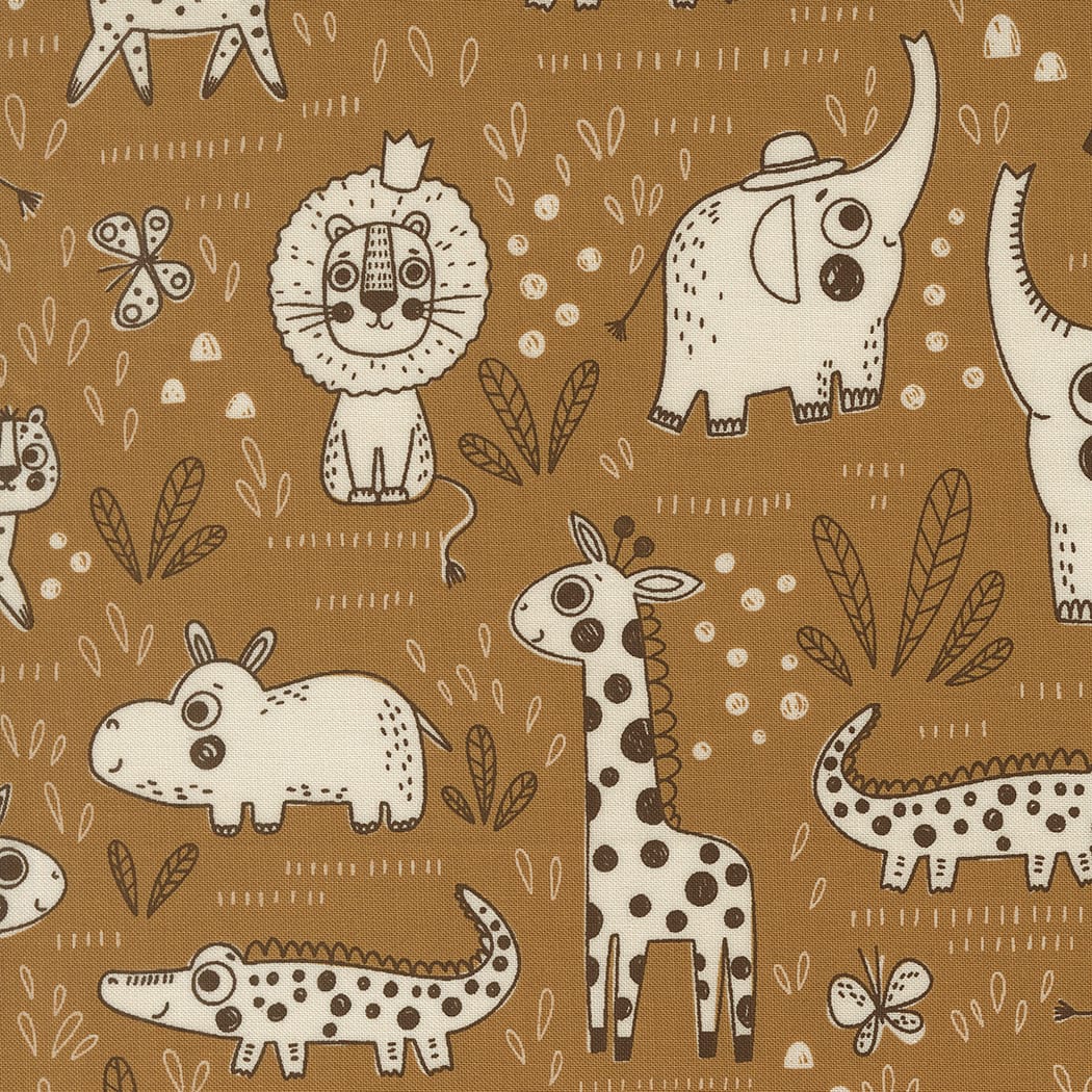 Yellow Childrens Moda Fabric Moda Wildly Cute Safari - The Sewing Studio