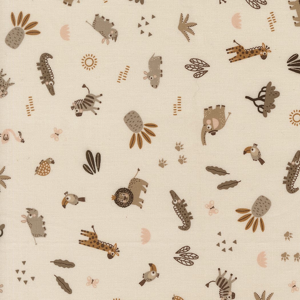 Multi-coloured Childrens Moda Fabric Moda Wildly Cute Safari - The Sewing Studio