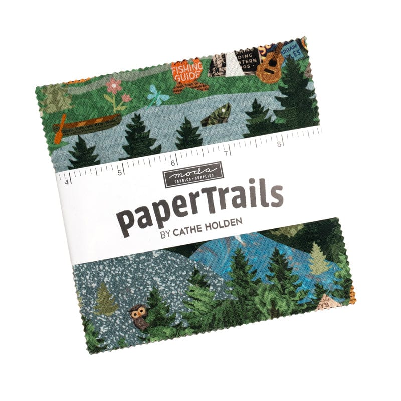 Moda Fabric Pre Cuts Moda Paper Trails Charm Pack - The Sewing Studio