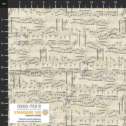 Stof My Classic Songs Musical Fabric 4502-597 Ruler